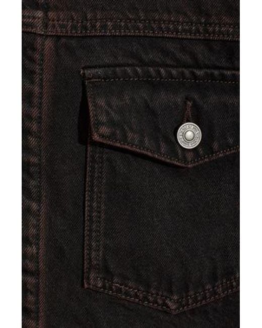 AllSaints Black Vintage Faded Denim Jacket for men