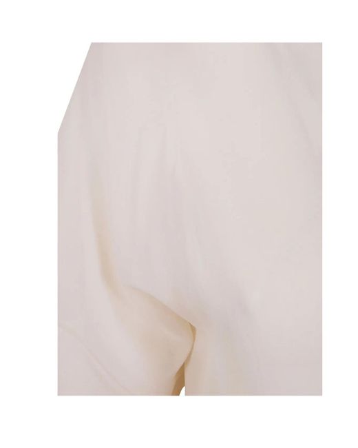 D.exterior White Flowing Shift Dress
