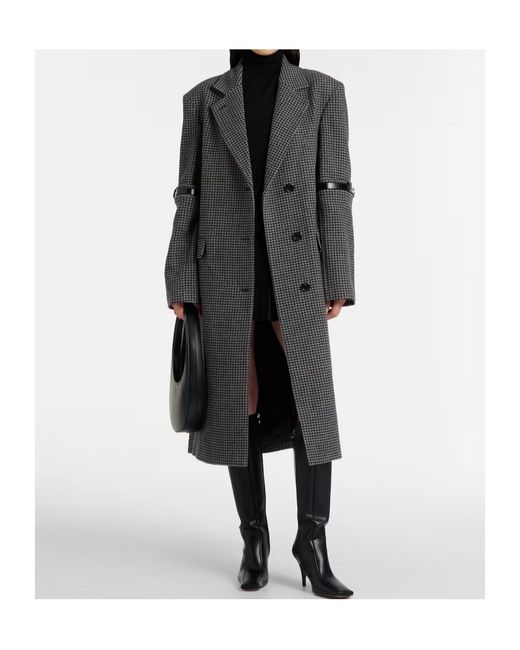 Coperni Gray Thousand Birds Wool And Cashmere Coat