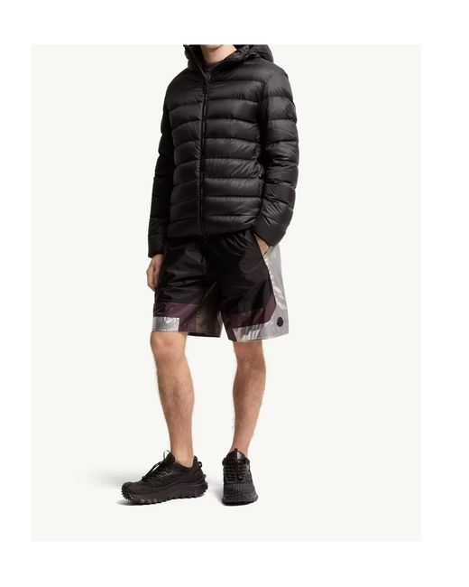Moncler Black Alrai Hooded Zip-Up Short Padded Jacket for men