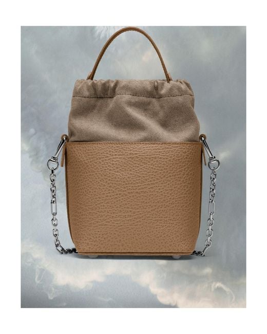 Maison Margiela Natural 5Ac Drawstring Bucket Bag