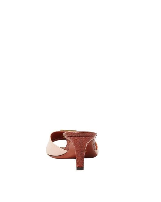 Fendi Pink And Ayers Medium-Heeled Sandals