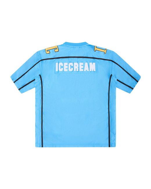 ICECREAM Blue Ic V-Neck Soccer Jersey for men