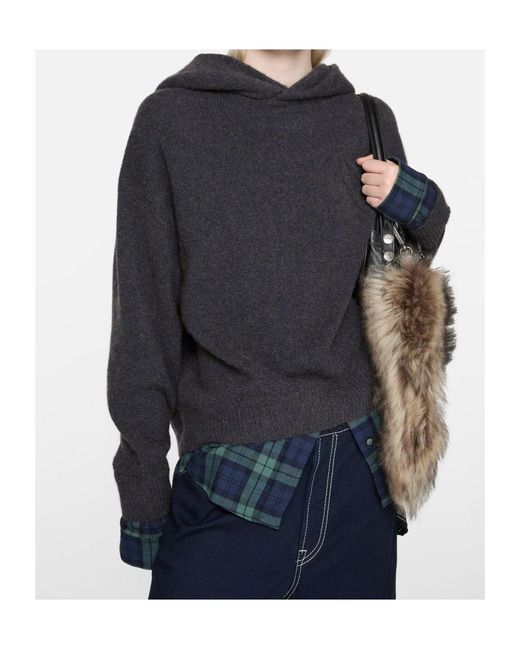 Acne Blue Layered Hoodie