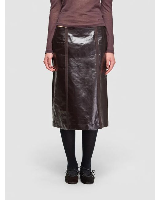 Paloma Wool Black Vertical Cut Detailed Midi Skirt