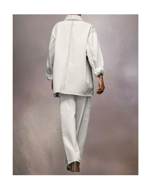 Maison Margiela White Chalk Selvedge Denim Jacket for men