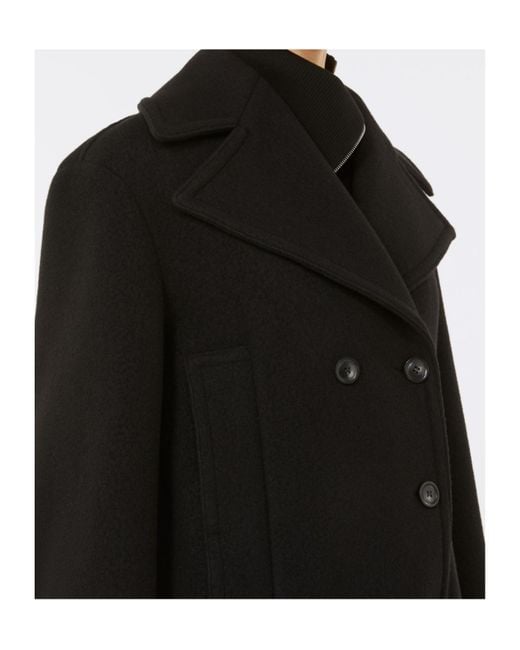 Sportmax Black Tabella Double-Breasted Coat