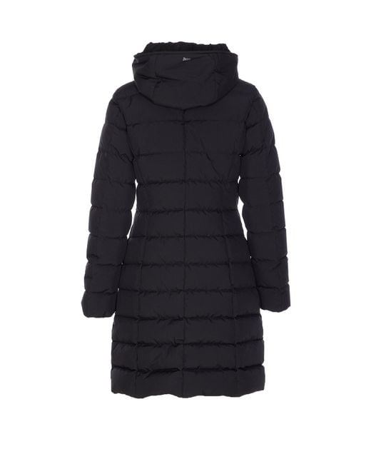 Herno Blue Two-Layer Windstopper Hooded Puffer Jacket
