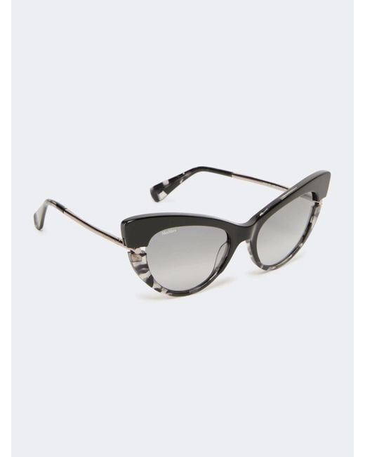 Max Mara Metallic Acetate Cat-Eye Glasses