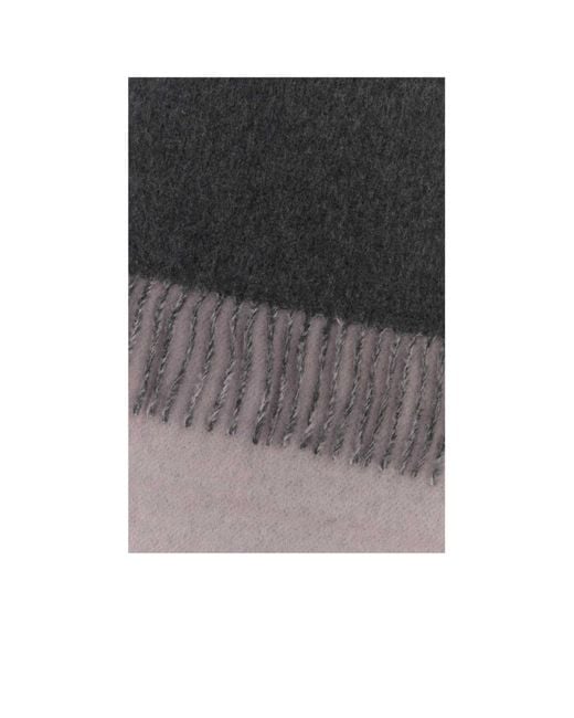 Vivienne Westwood Black Double Face Fringed Scarf