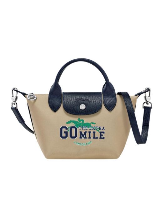 Longchamp Blue Le Pliage Team Top Handle Tote Bag