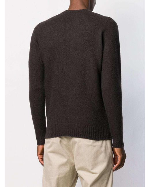 Drumohr Blue Crew Neck Knit Top for men
