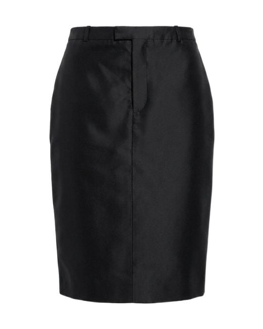Gucci Black Belt Loops Skirt