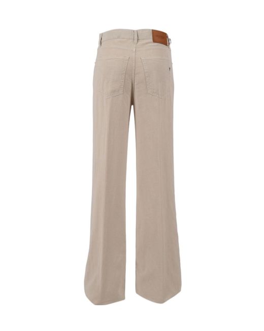 Dondup Gray High Waist Wide Leg Jeans