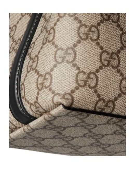 Gucci Natural Gg Emblem Mini Bucket Bag
