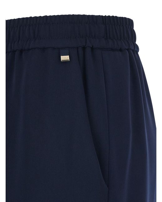 Herno Blue Drawstring Straight-Leg Pants