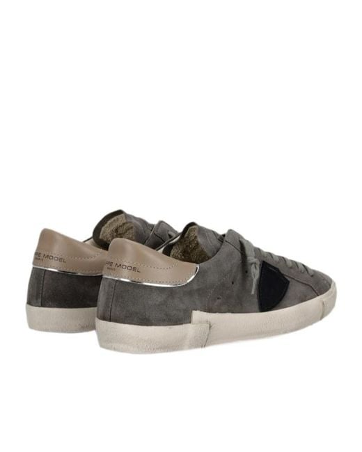 Philippe Model Brown Prsx Suede Low-Top Sneakers for men