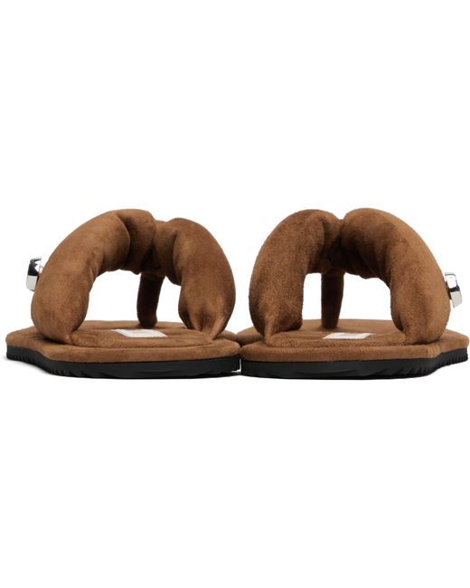 The Attico Brown Indie Flip Flops