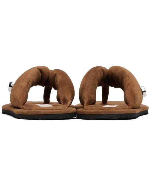 The Attico Brown Indie Flip Flops