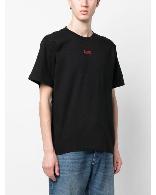 Gcds Black Logo T-shirt for men