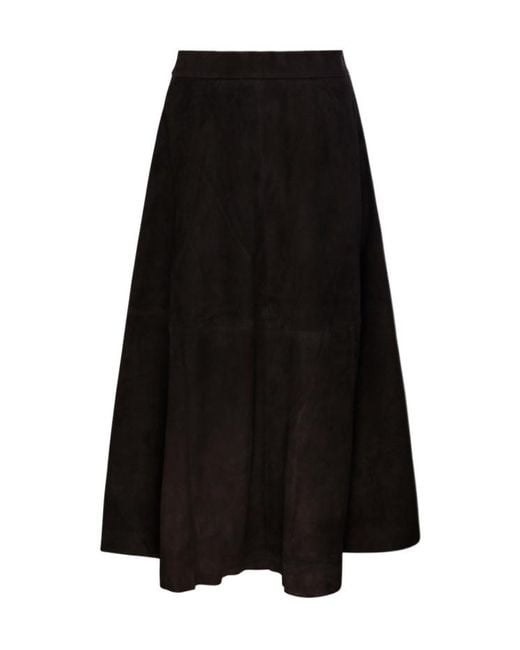 Rohe Black A-Line Midi Skirt