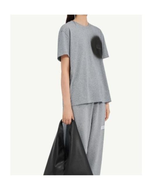MM6 by Maison Margiela Gray Spray Paint T-Shirt