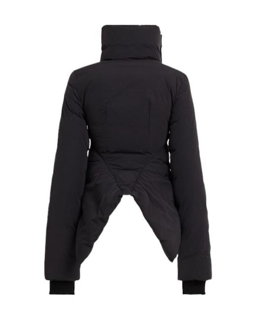 Rick Owens Black Naska High Neck Matte Nylon Down Jacket