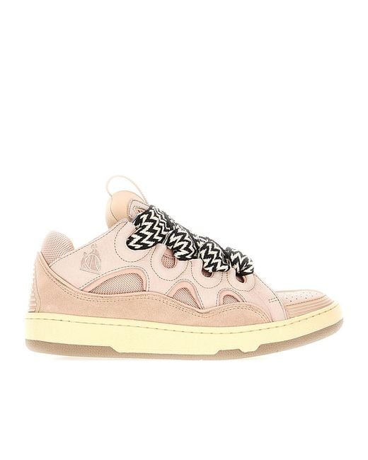 Lanvin Natural Round-Toe Sneakers