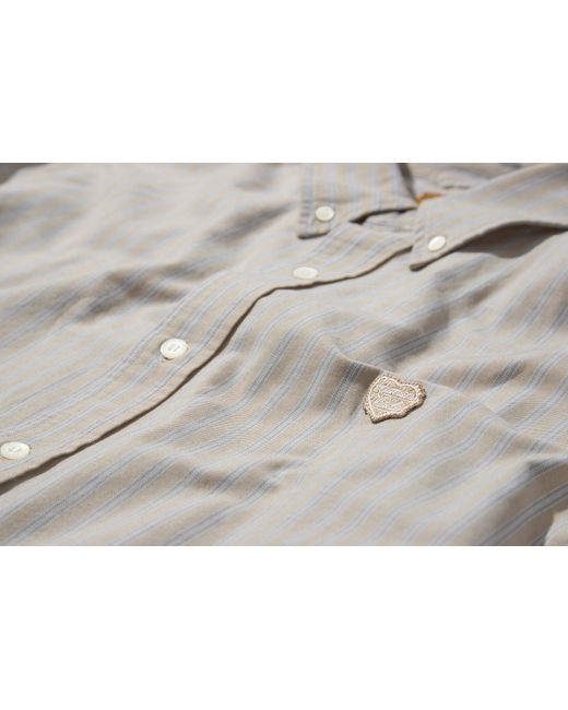 Human Made Gray Lapel Long-Sleeved Shirt for men