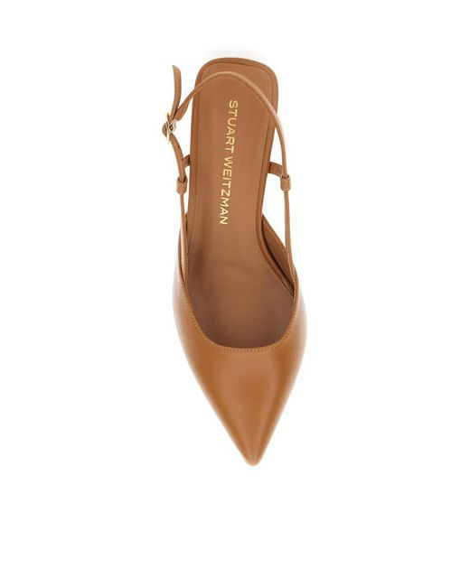 Stuart Weitzman Brown Pointed High Heel Sandals