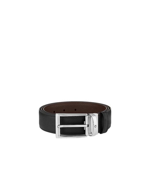 Montblanc Black Logo Belt for men