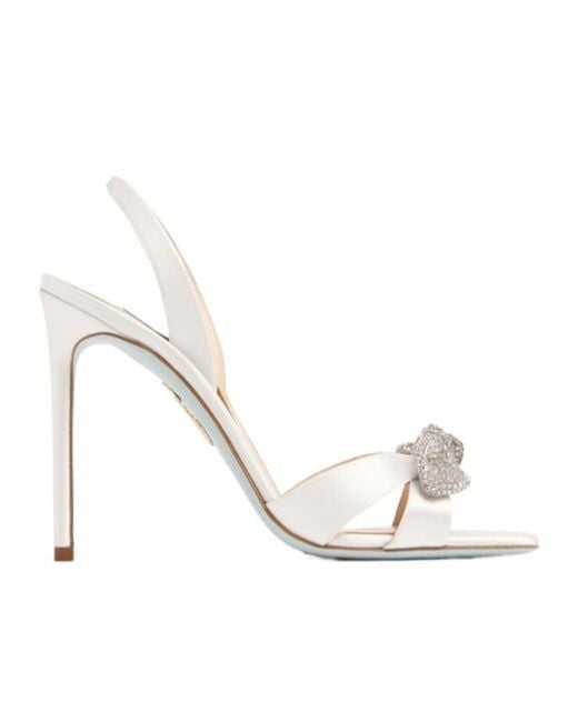 Aquazzura Metallic Bow Tie High-Heeled Sandals