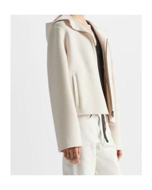 Fendi White Jacket Ivory Ff Zucca Wool Blouson