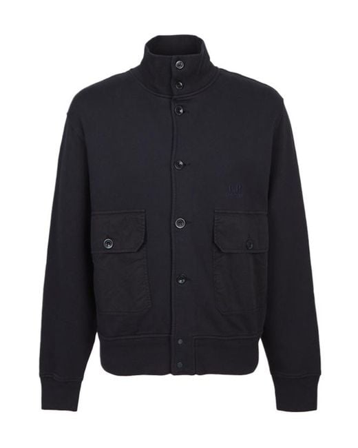 C P Company Blue Button-Up Jacket for men