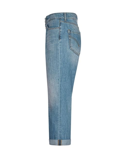 Dondup Blue Koons Button Detailed Jeans
