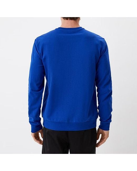EA7 Blue Logo Round-Necked Sweater for men