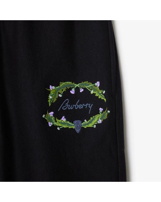 Burberry Black Logo-Embroidered Track Pants