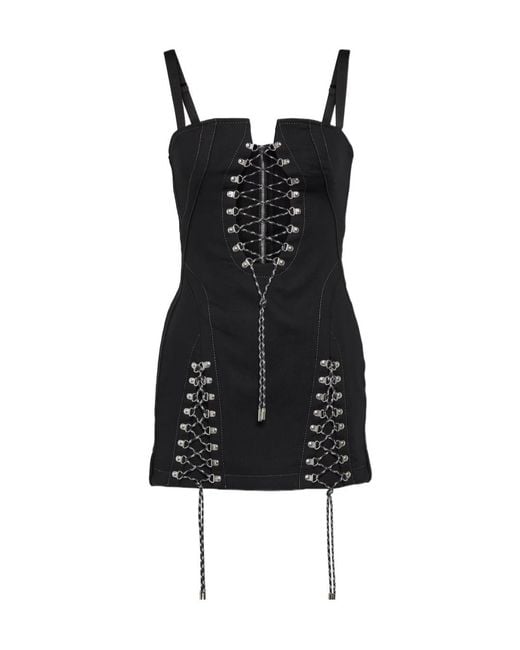 Dion Lee Black Tie-Dye Mini Dress