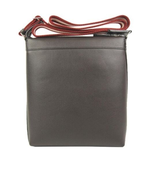 Bally Gray Logo Details Cross-Body Bag for men