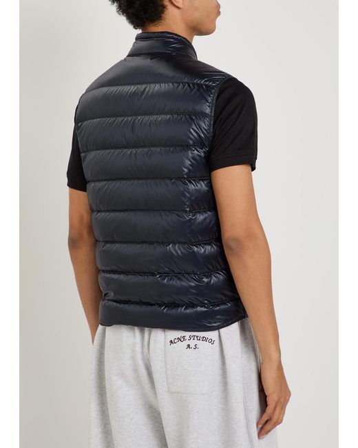 Moncler Blue High-Neck Down Vest for men