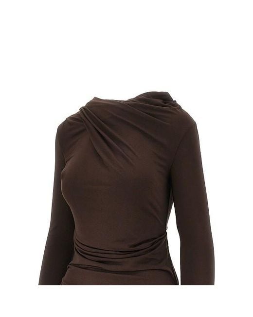Entire studios Brown Draped Long-Sleeve Top