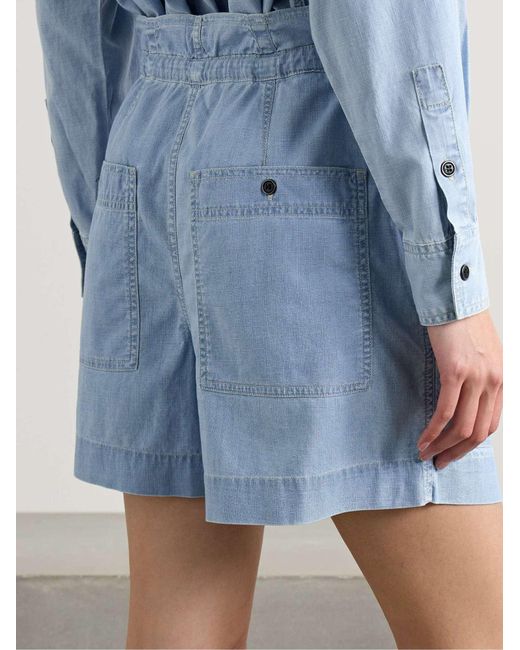 Isabel Marant Blue Isabel Marant Étoile Valdina Drawstring Denim Shorts