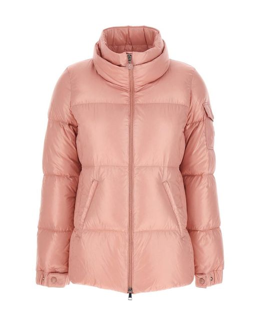 Moncler Pink Zip-Up Puffer Jacket