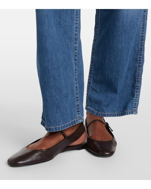 Nili Lotan Blue Wide Leg Jeans