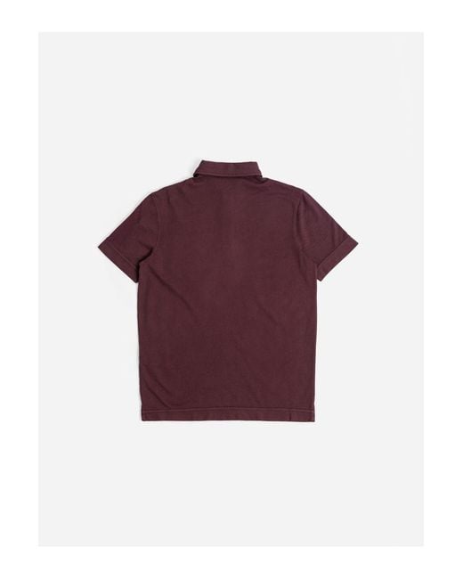 Moncler Purple Logo Patch Short-Sleeved Polo Shirt for men