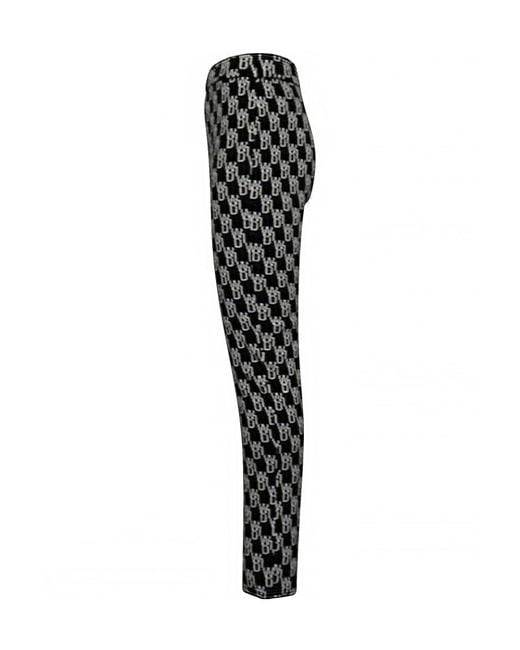 we11done Black Monogram Knitted Trousers