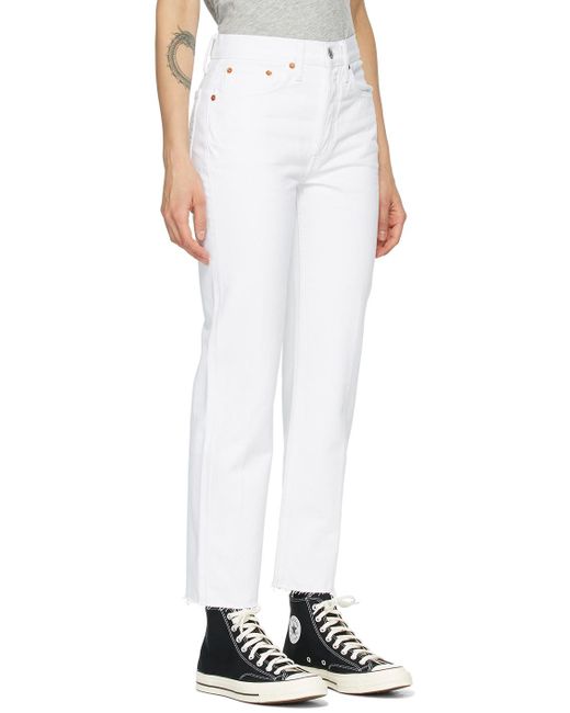 Re/done White Re Done X Levis Collaboration Jeans