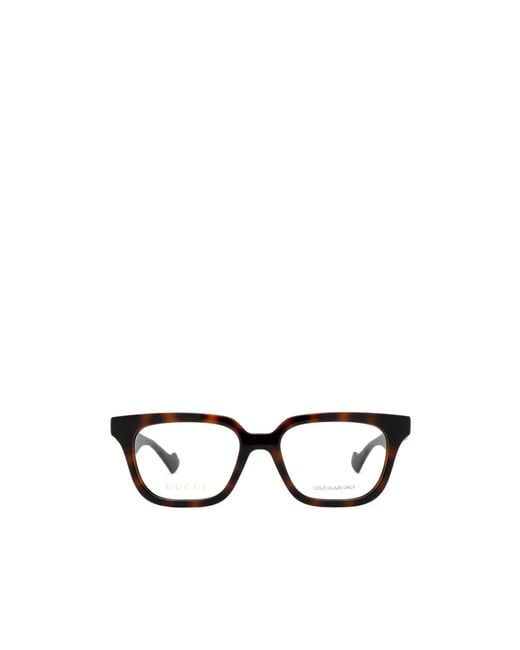 Gucci White Eyewear Square Frame Glasses