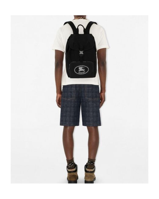 Burberry Black Orkney Flap Backpack for men