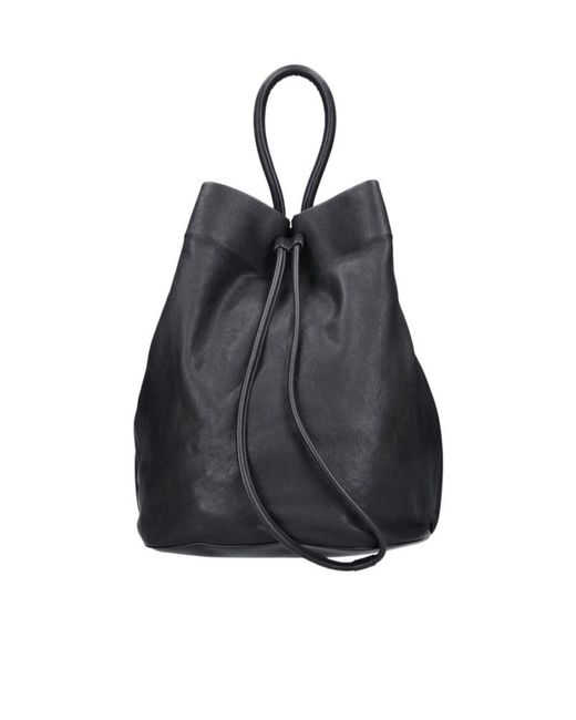 Uma Wang Blue Drawstring Bucket Shoulder Bag